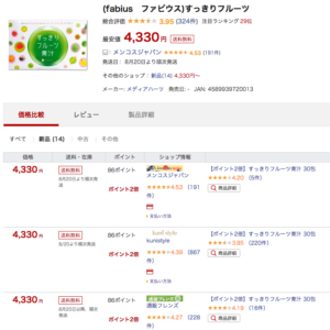 楽天すっきりフルーツ青汁