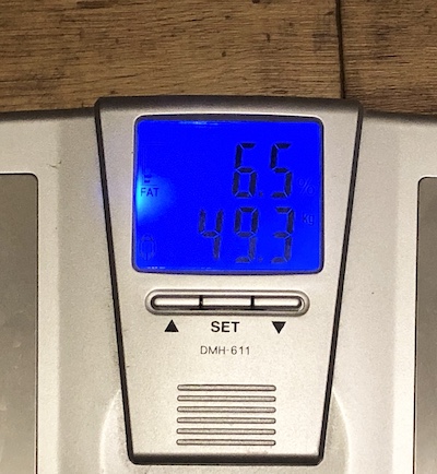 1日目の朝の体重